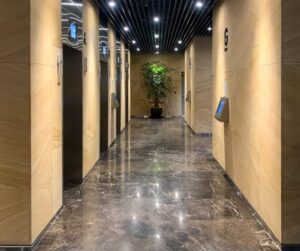 Sảnh thang máy văn phòng tòa nhà Coninco Tower